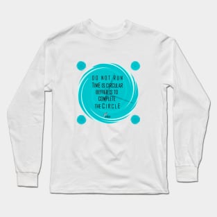 CLOCK CIRCULAR TURQUOISE/W Long Sleeve T-Shirt